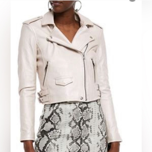 IRO Ashville Leather Moto Biker Jacket size 40 - Picture 11 of 17